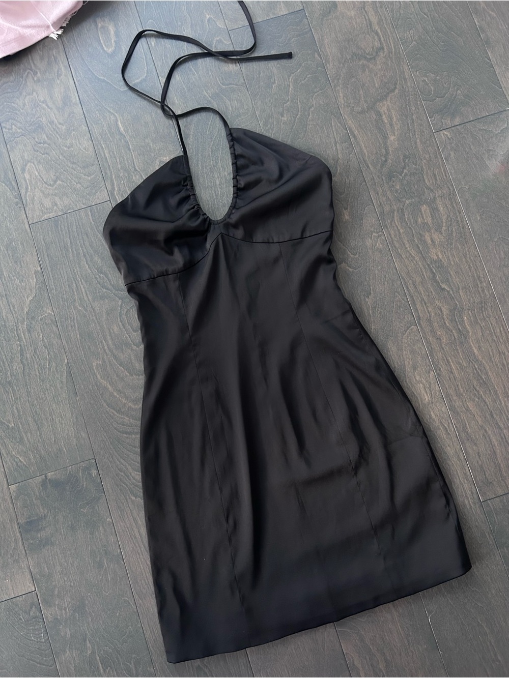 Black Halter Mini Dress - Sleek Evening Short Dress